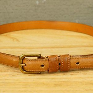 Skinny Thin Tan Leather COACH Ladies Belt 32" Long #2811 3/4" Wide